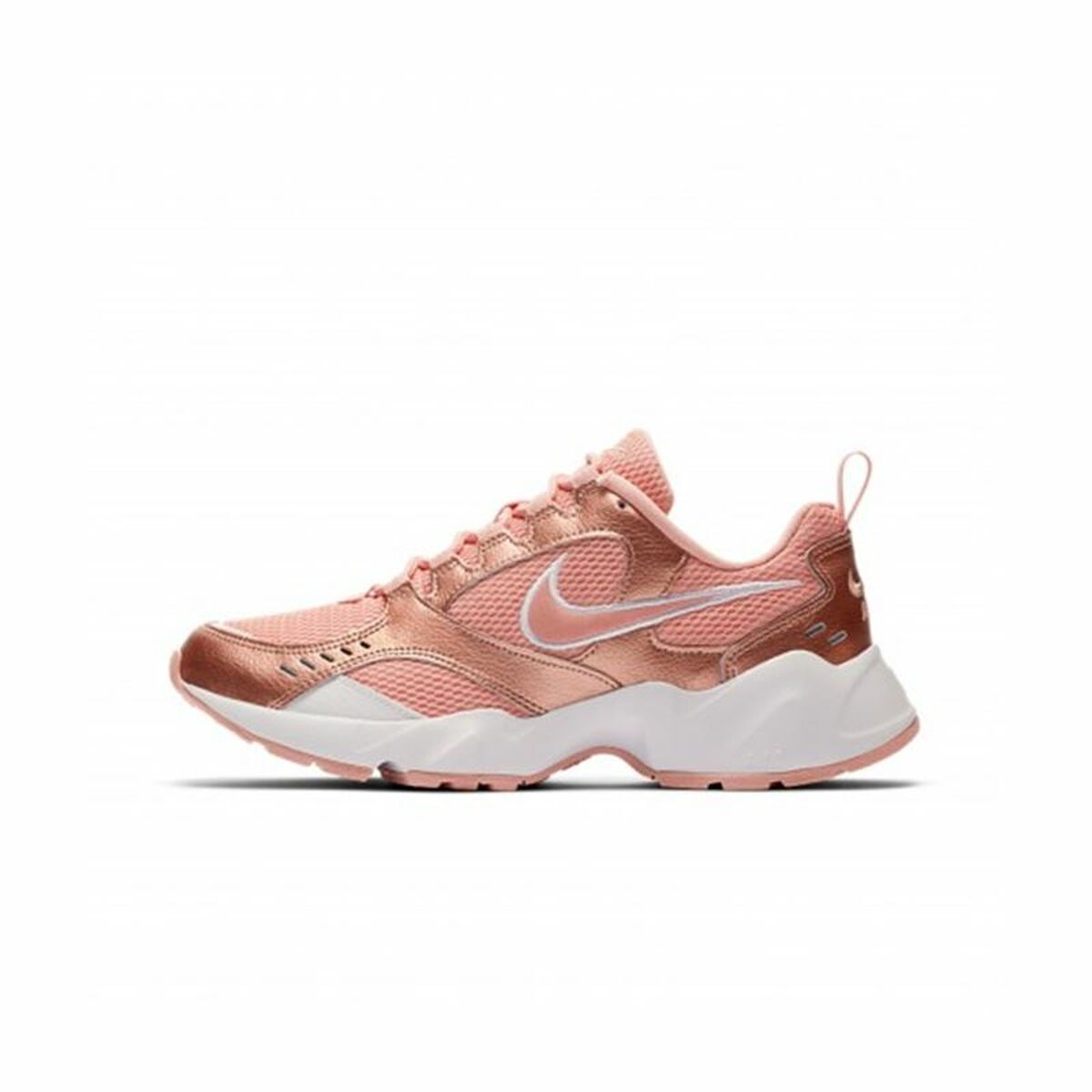 NIKE Women's Air Heights Sneakers (Coral & Rose Gold)