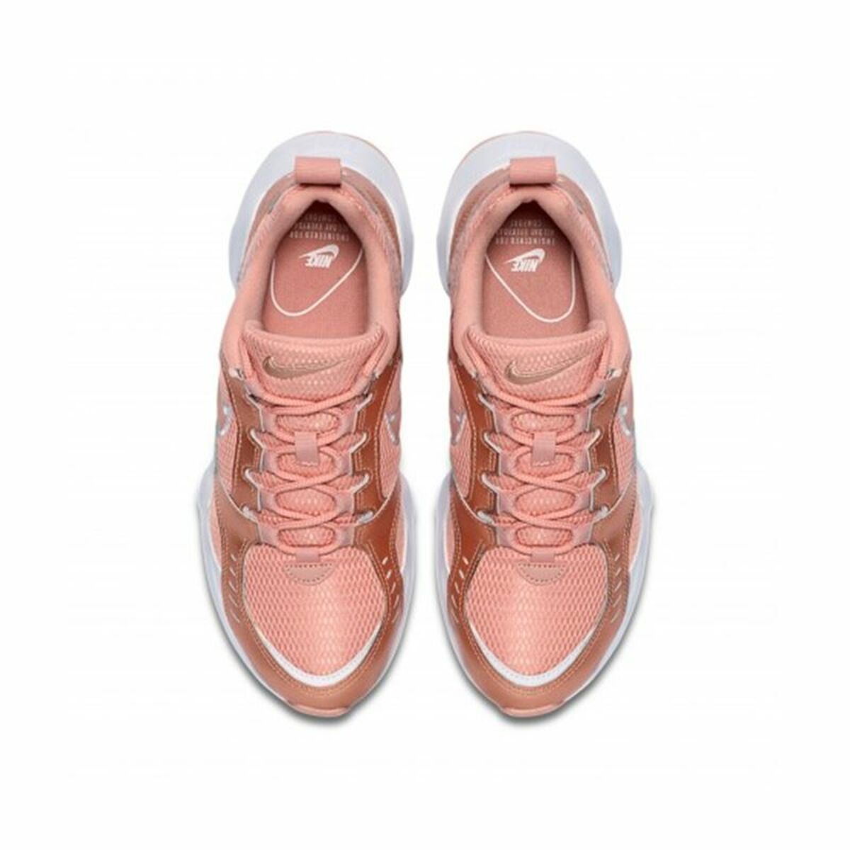 NIKE Women's Air Heights Sneakers (Coral & Rose Gold)