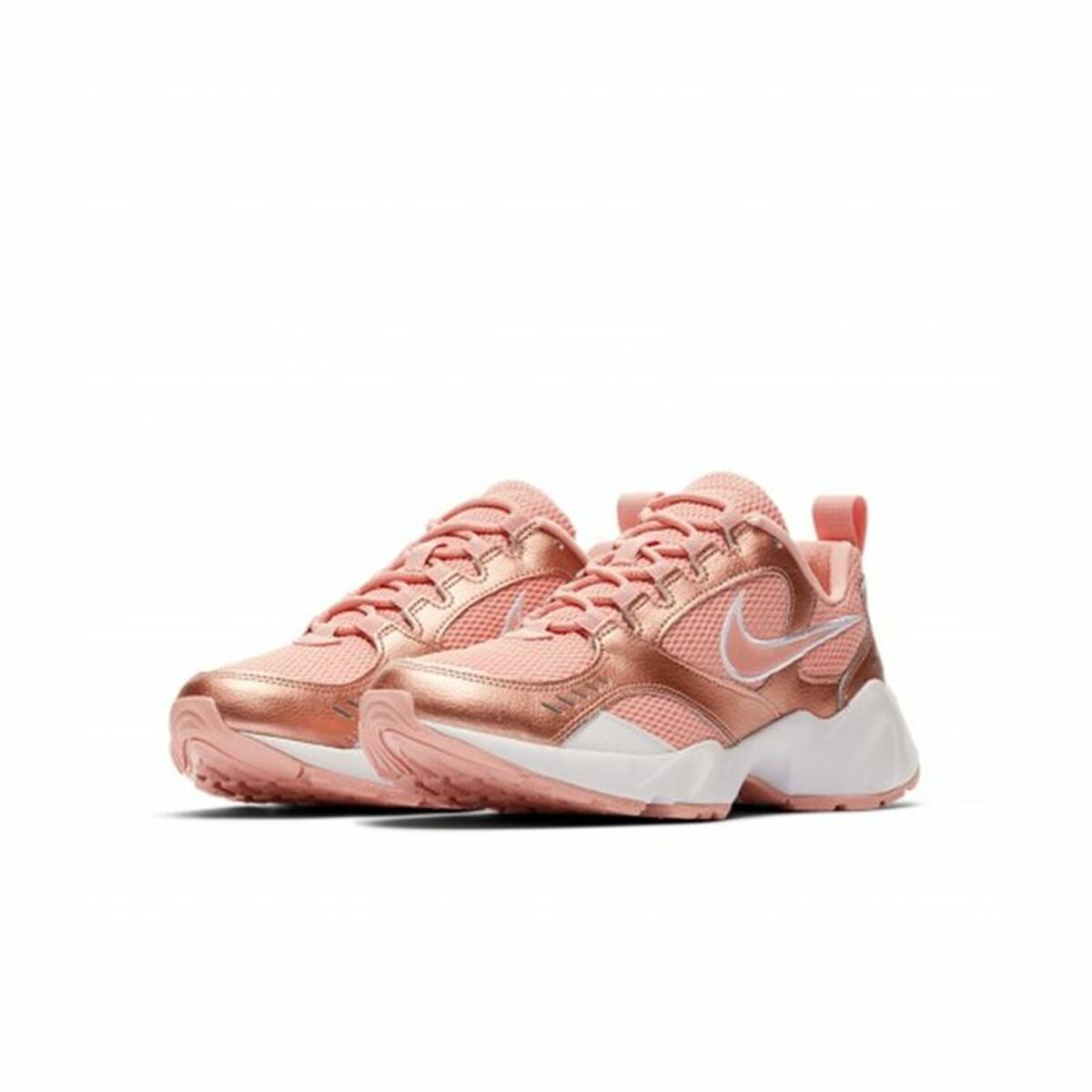NIKE Women's Air Heights Sneakers (Coral & Rose Gold)