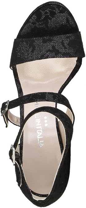 Made in Italia Floral Suede Stiletto (Black)