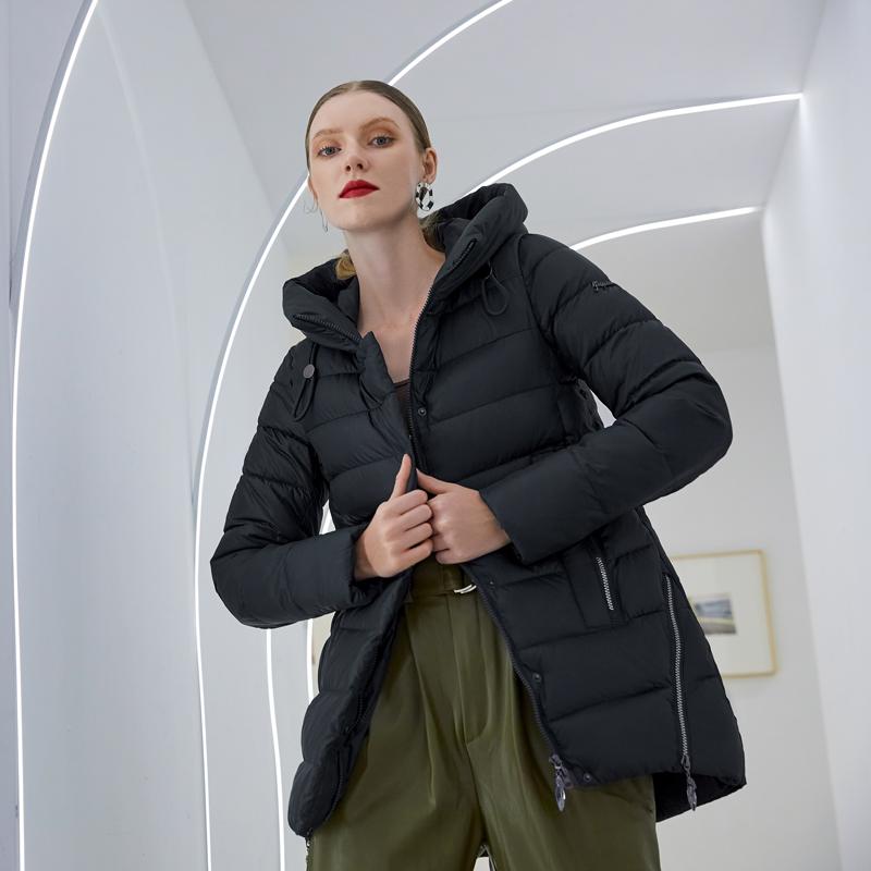 Cotton Padded Long Puffer Jacket with Hood