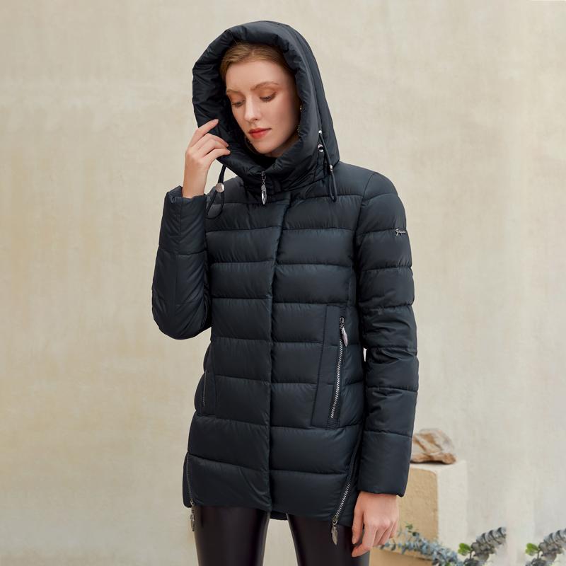 Cotton Padded Long Puffer Jacket with Hood