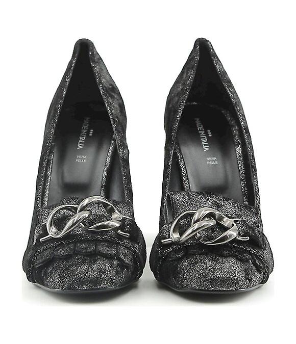 Made in Italia "Enrica" Fringed Pumps (Black)