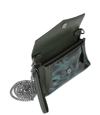 TRUSSARDI "Paprica" Marbled PU Handbag (Green)