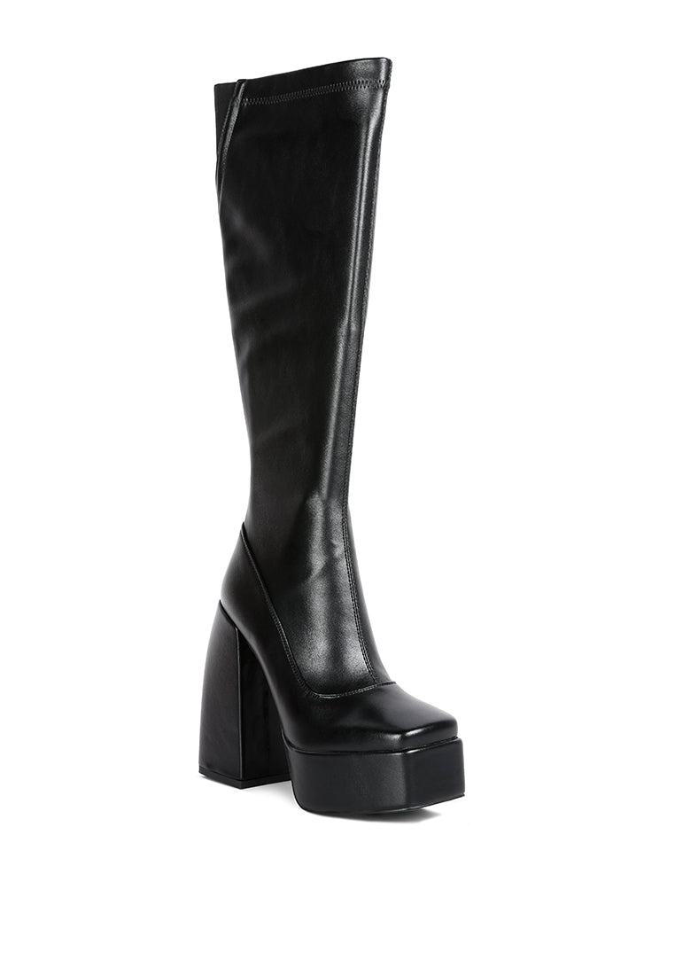 London Rag “Fanning” Platform Long Boots