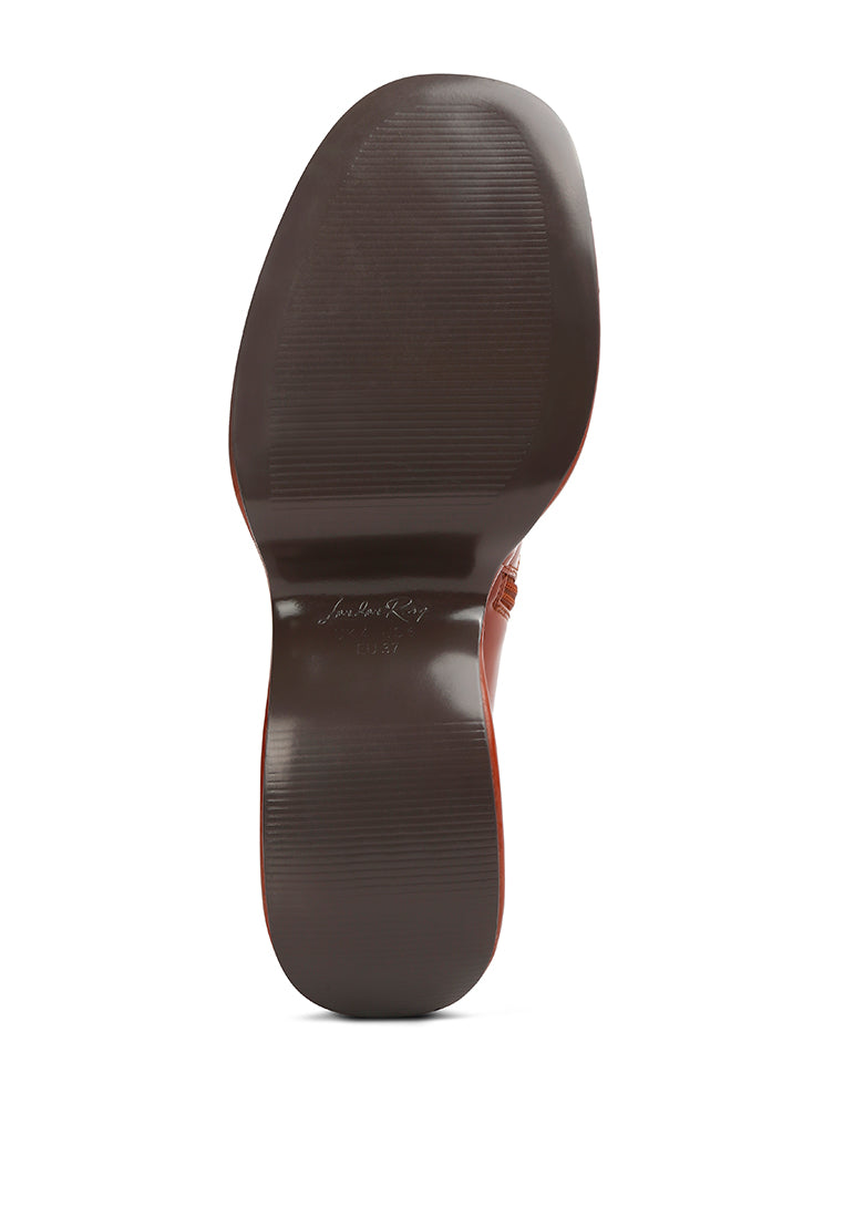 London Rag “Dirty Dance” PU High Platfrom Calf Boots