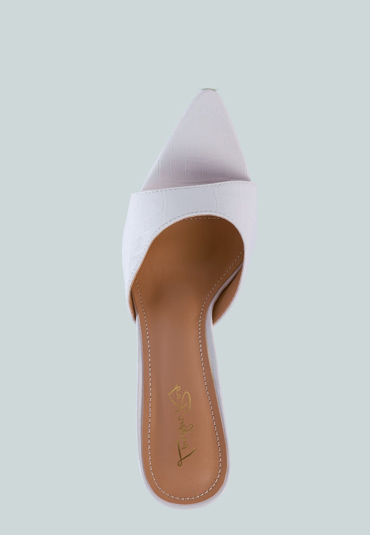 London Rag “French Cut” Patent Leather Croc Mule