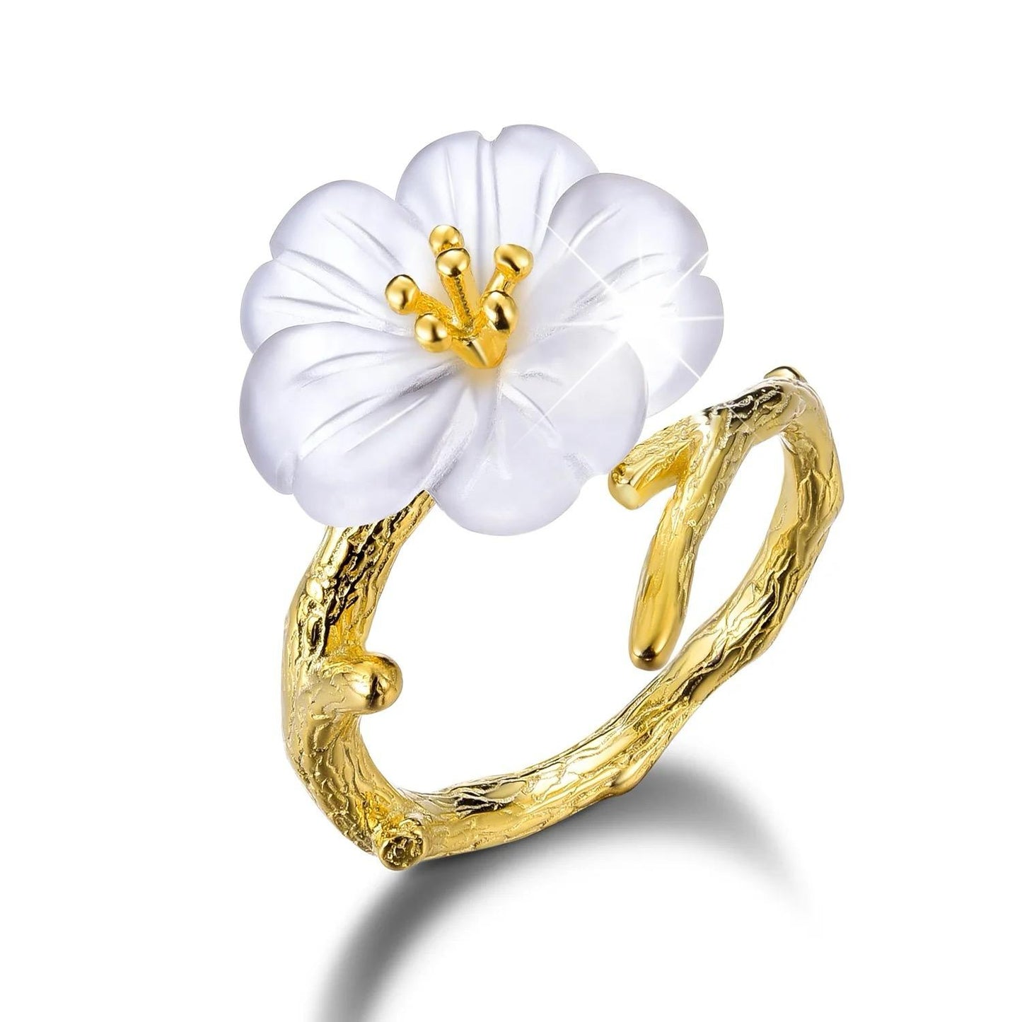 18K Plated Sakura Blossom Ring