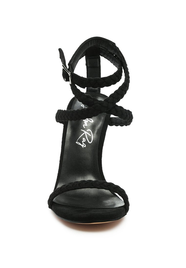 London Rag “Sherri” Braided Faux Suede Sandals