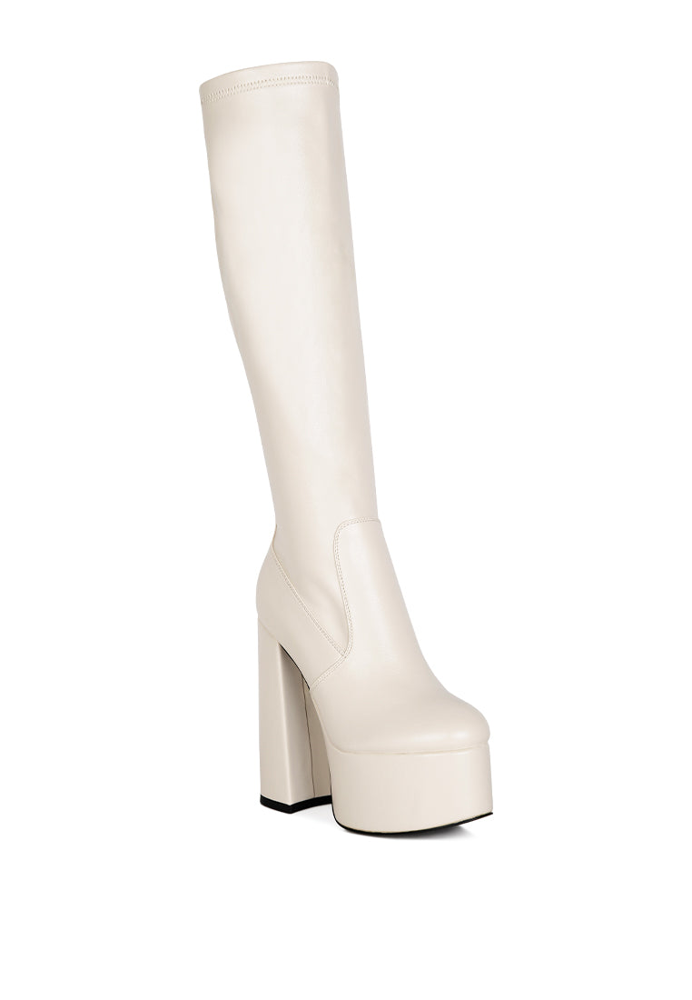 London Rag “Coraline” High Block Heeled Tall Boots