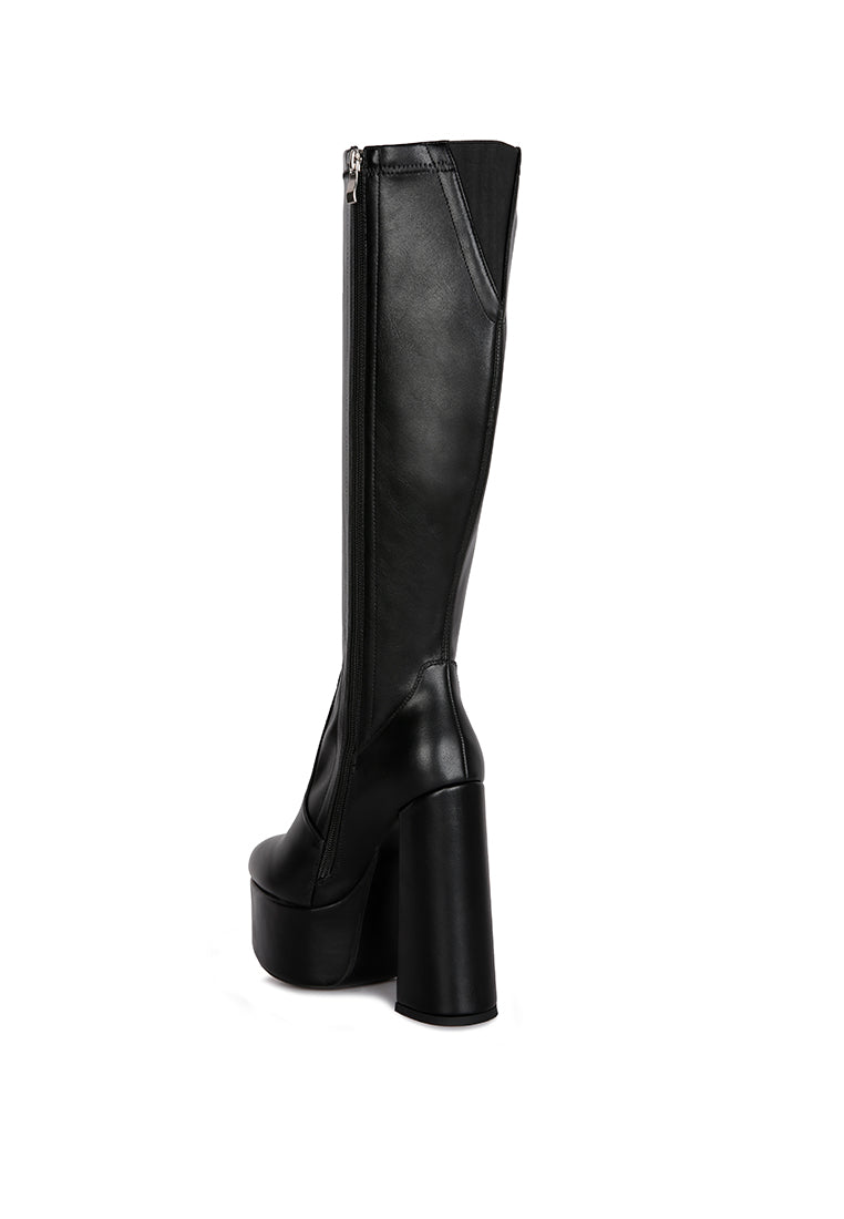 London Rag “Coraline” High Block Heeled Tall Boots