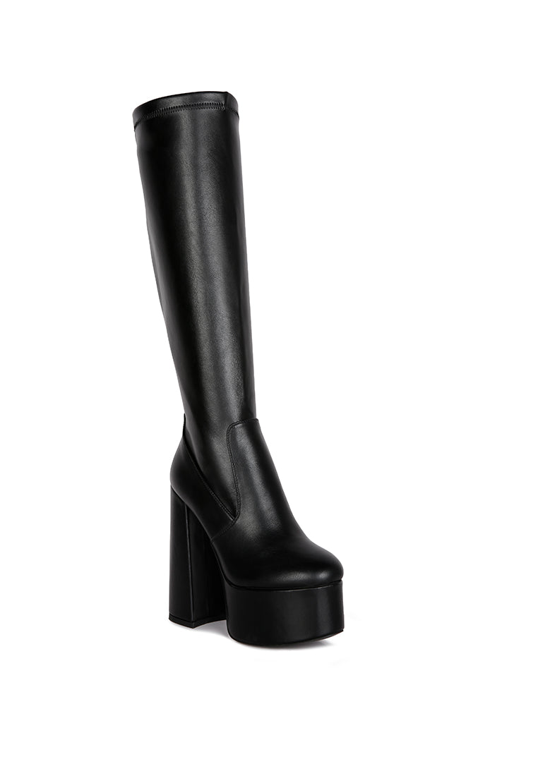 London Rag “Coraline” High Block Heeled Tall Boots