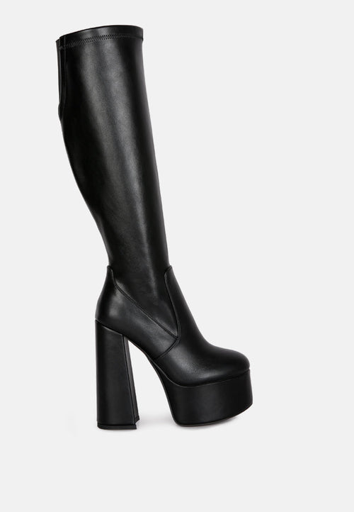 London Rag “Coraline” High Block Heeled Tall Boots