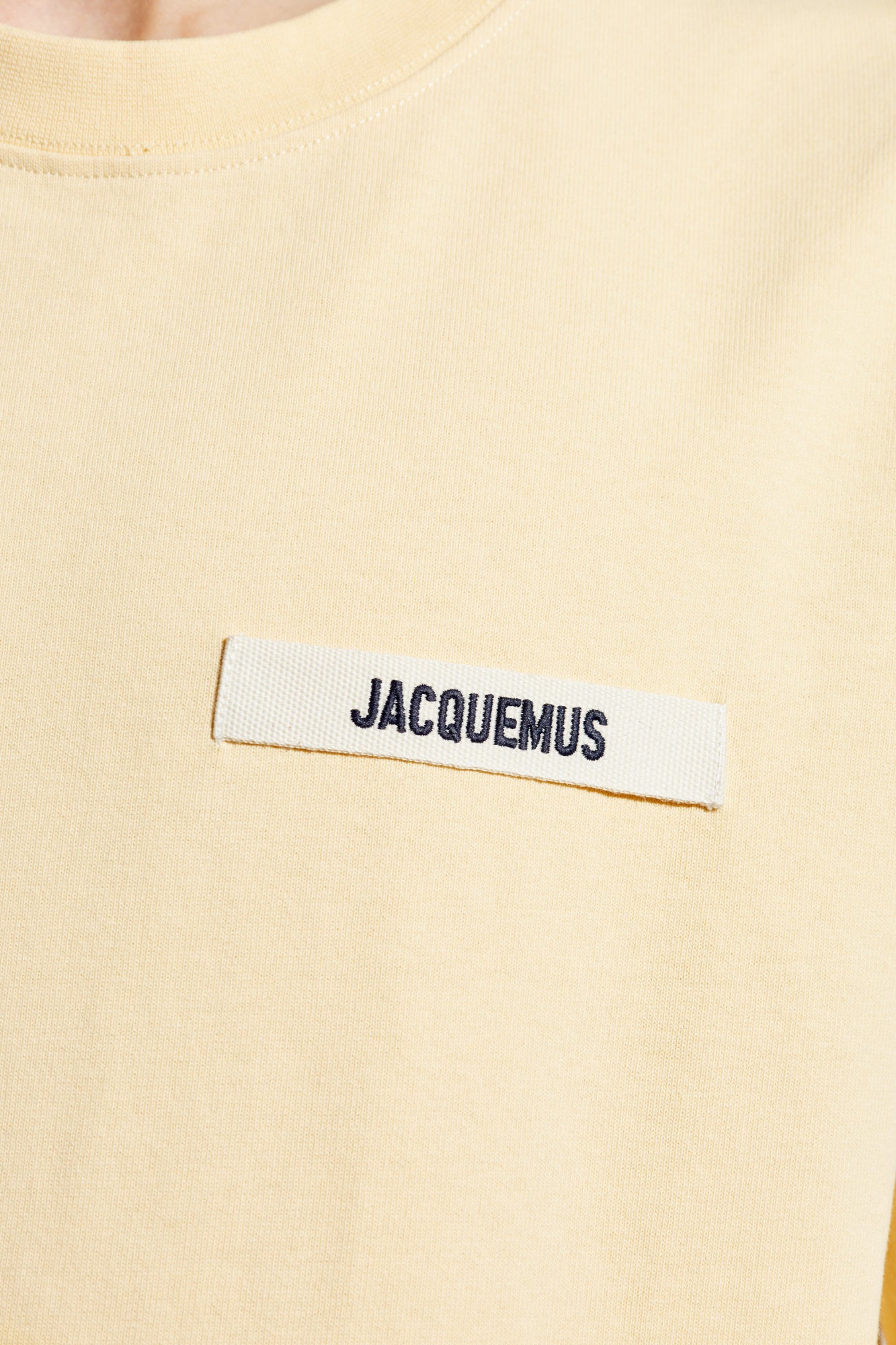 JACQUEMUS Casual Cotton Gros Grain Le T-Shirt (Beige)