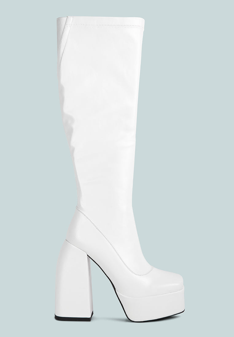 London Rag “Fanning” Platform Long Boots