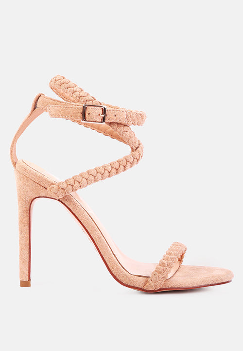 London Rag “Sherri” Braided Faux Suede Sandals