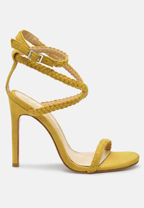 London Rag “Sherri” Braided Faux Suede Sandals