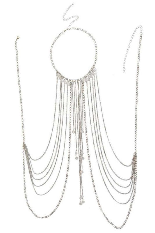 Silver Metal Layered Body Chain