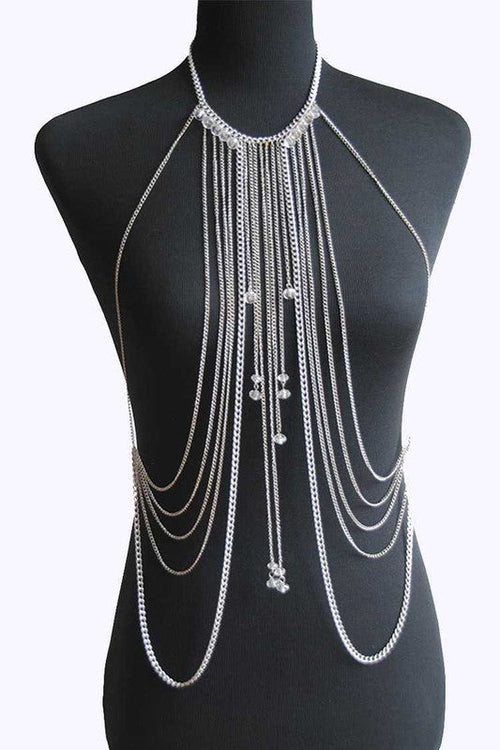 Silver Metal Layered Body Chain