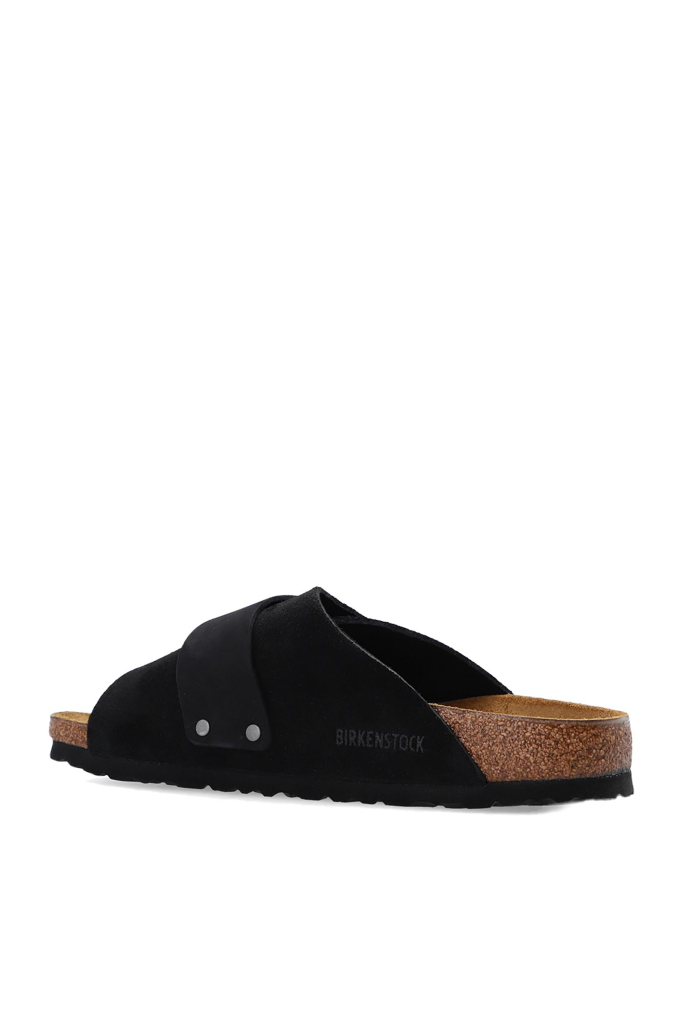 BIRKENSTOCK Kyoto Nubuck-Suede Leather Sandals (Black)