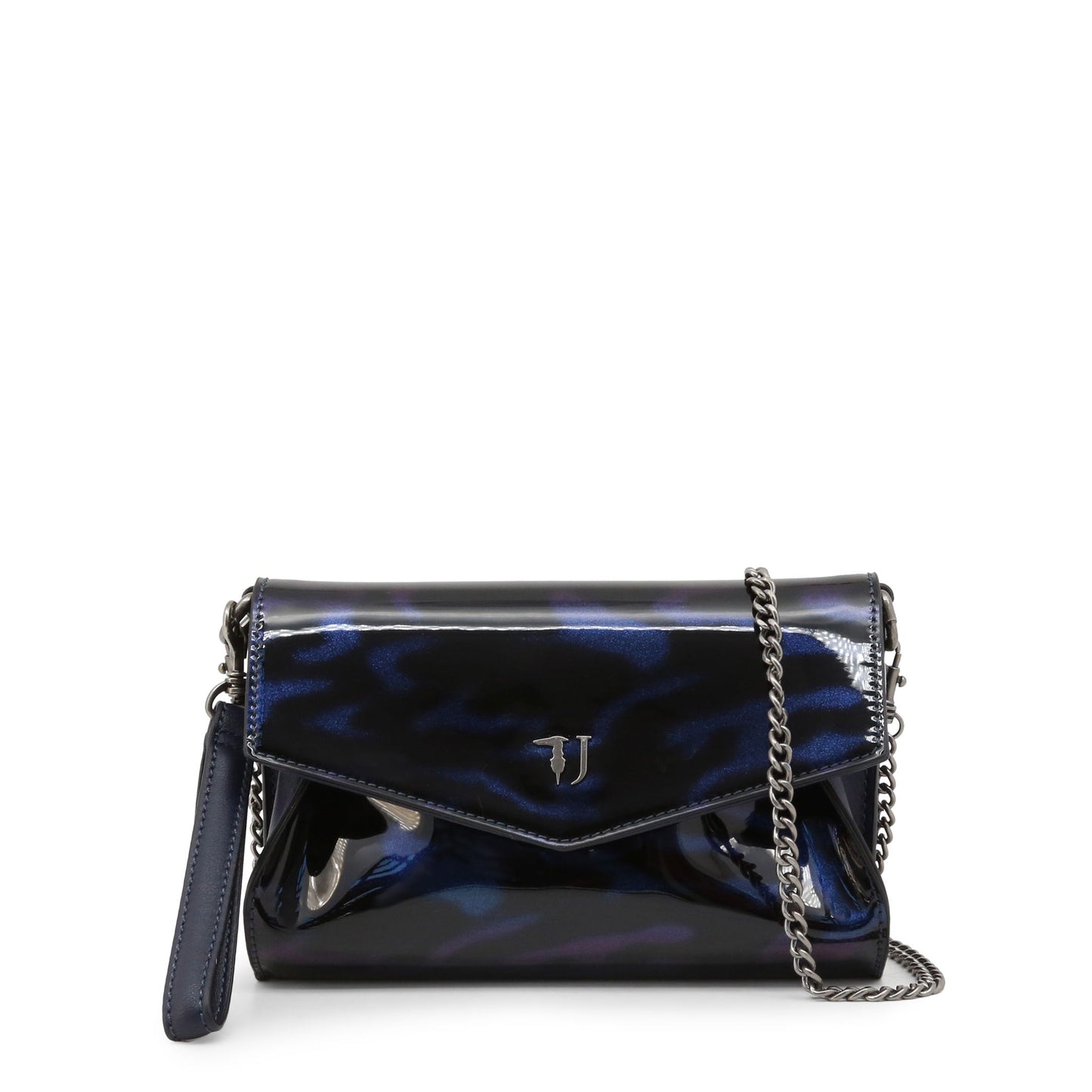 TRUSSARDI "Paprica" Marbled PU Handbag (Blue)