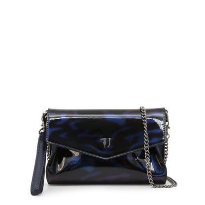 TRUSSARDI "Paprica" Marbled PU Handbag (Blue)