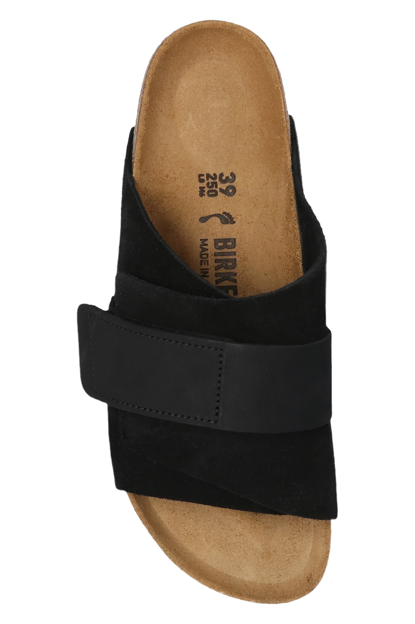 BIRKENSTOCK Kyoto Nubuck-Suede Leather Sandals (Black)