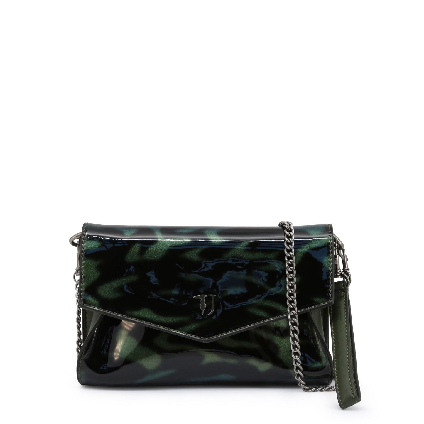 TRUSSARDI "Paprica" Marbled PU Handbag (Green)