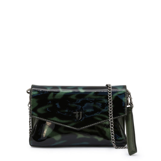 TRUSSARDI "Paprica" Marbled PU Handbag (Green)