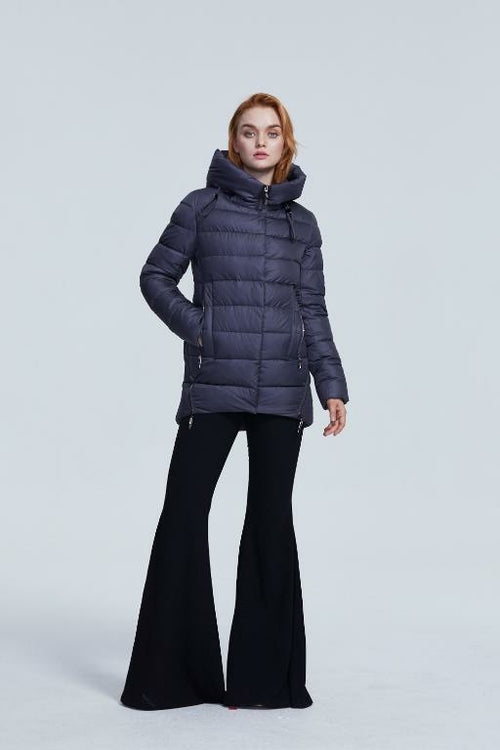 Cotton Padded Long Puffer Jacket with Hood