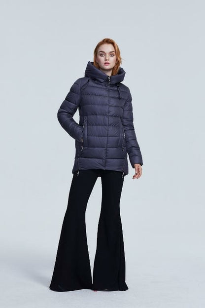 Cotton Padded Long Puffer Jacket with Hood
