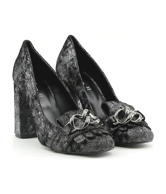 Made in Italia "Enrica" Fringed Pumps (Black)