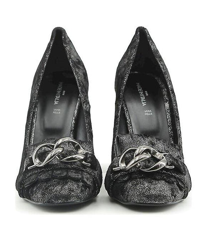 Made in Italia "Enrica" Fringed Pumps (Black)