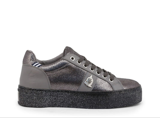 Marina Yachting Glittered Faux Leather Sneakers (Grey)