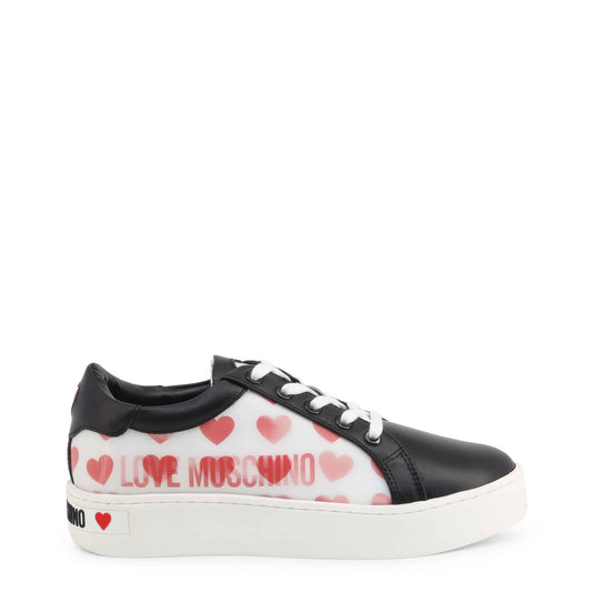 Love MOSCHINO Graphic Hearts Sneakers (Multi Black)
