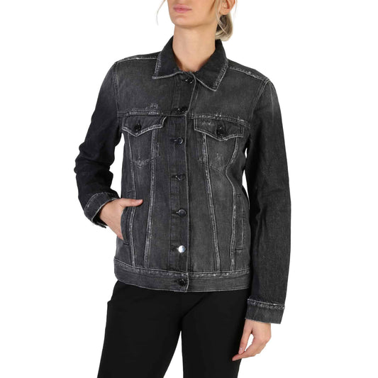 Guess Showgirl Cotton Jean Jacket (Black)