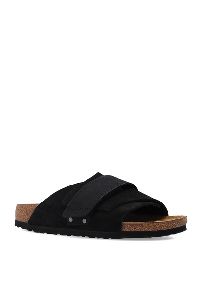 BIRKENSTOCK Kyoto Nubuck-Suede Leather Sandals (Black)