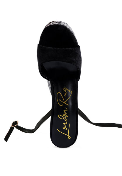 London Rag “Backstage” Rhinestone High Platform Hourglass Sandals