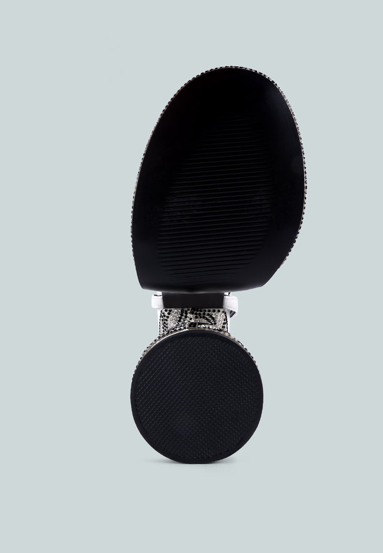 London Rag “Backstage” Rhinestone High Platform Hourglass Sandals
