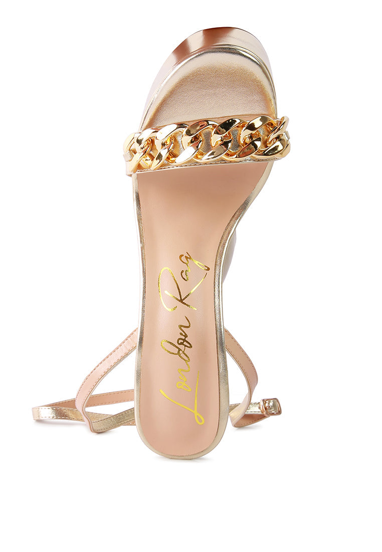 London Rag “Big Bash” Metallic High Platform Hourglass Sandals