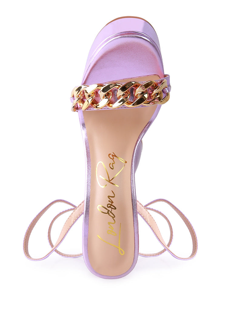 London Rag “Big Bash” Metallic High Platform Hourglass Sandals
