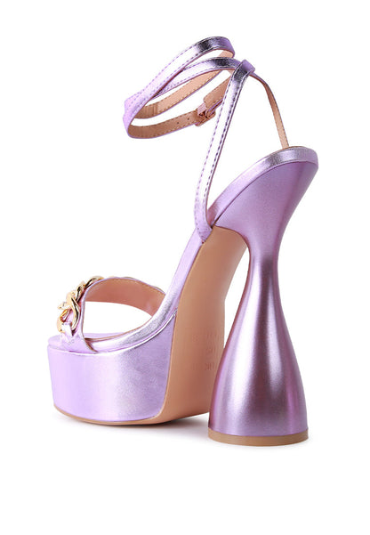 London Rag “Big Bash” Metallic High Platform Hourglass Sandals