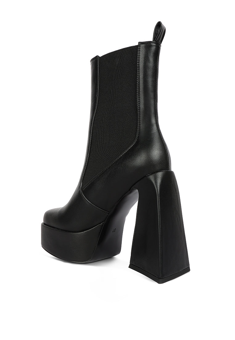 London Rag “Frosty” High Platform Chelsea Boots