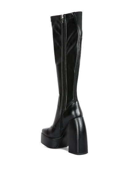 London Rag “Fanning” Platform Long Boots