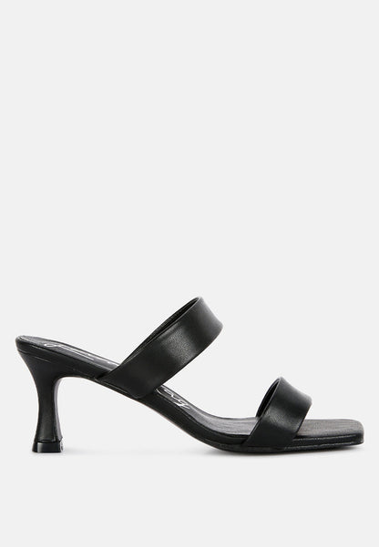 London Rag Kitten Mule Sandals (Black)