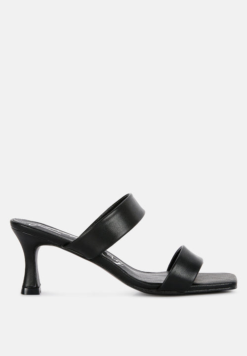 London Rag Kitten Mule Sandals (Black)