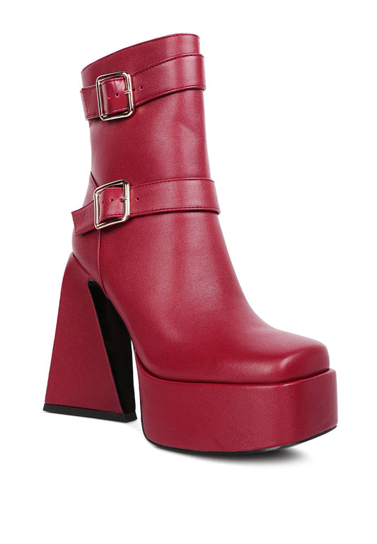 London Rag "Hot Cocoa" Platform Ankle Boots