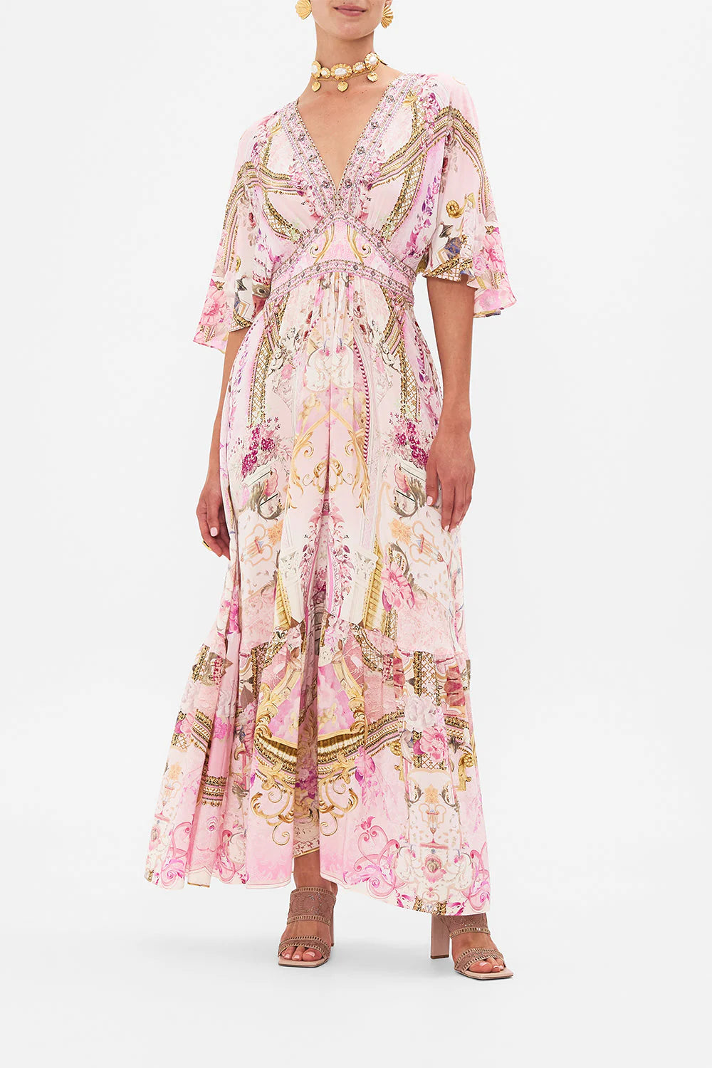 CAMILLA 100% SIlk "Fresco Fairytale" Maxi Dress