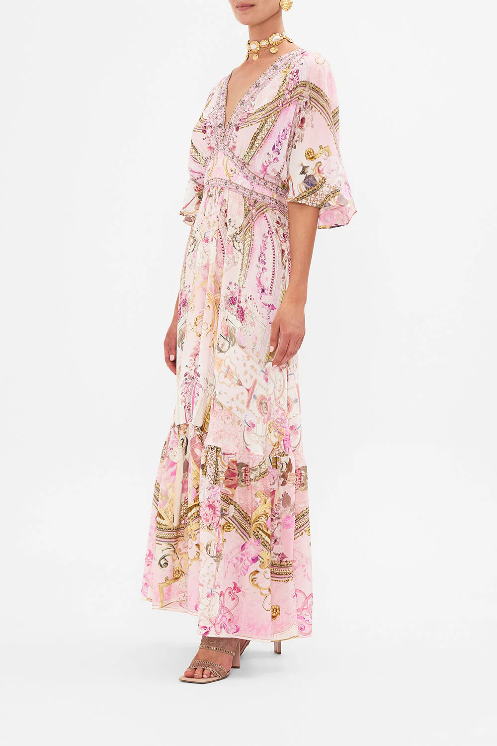 CAMILLA 100% SIlk "Fresco Fairytale" Maxi Dress