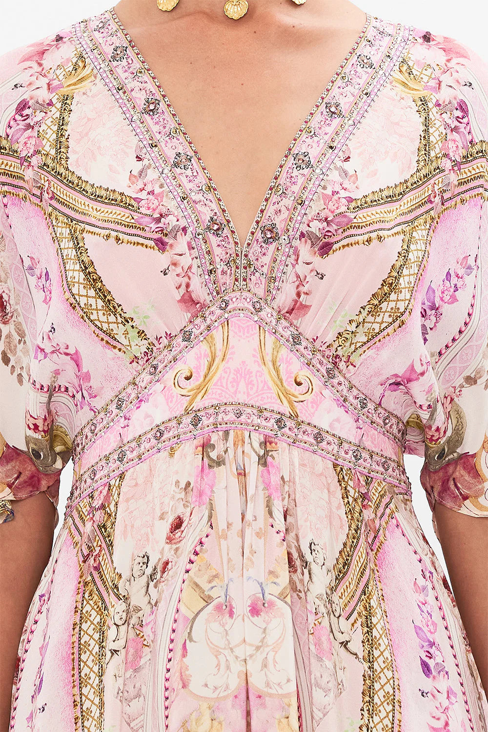 CAMILLA 100% SIlk "Fresco Fairytale" Maxi Dress
